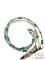 Showman ... Braided Natural Rawhide & Teal Romal Reins with Leather Popper.