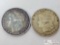 Two 1900 E. Pluribus Unum One Dollar Coins