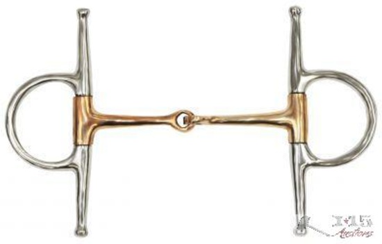 Stainless Steal Snaffle Cheek Copper Mouth