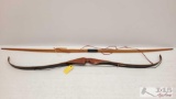 1 Vintage 63in And 1 Ben Pearson Gamester 7388 56in Crosz Bows