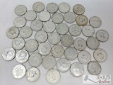 Approx 43 Kennedy Half Dollar Coins Ranging Between 1967 To 1969
