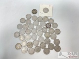 Approx 43 Barber Head Nickels, 1893 Barber Head Nickel, And 1945 Nickel- Denver Mint