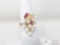 14k Gold Pearl Ruby Grape Ring 3.8g