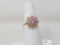 14k Gold Unique Pink Sapphire Fashion Ring 3.7g