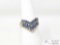 14k Gold Blue Sapphire Fashion Ring 3.7g