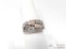 Sterling Silver Diamond Statement Ring with 14K Gold Hearts 5.7g