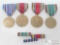 4 1941-1945 Medallions And 3 Pins