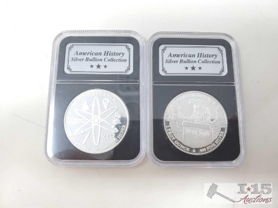 2 American History Silver Bullion Collection 2 Troy OZ