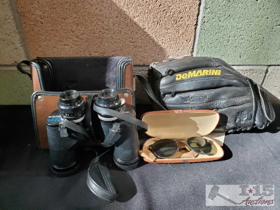 Bushnel Binoculars , Brooks Brothers Sunglasses and DeMarini Baseball Glove