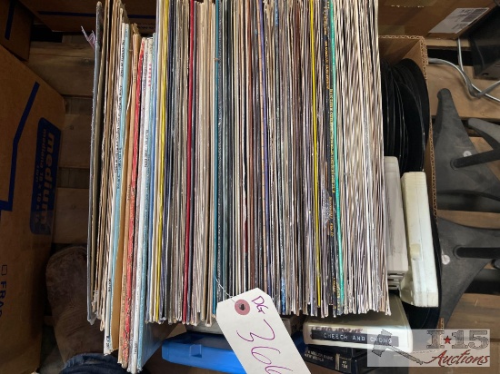 Vinyl Record Large and Small and A-tracks (1) Box