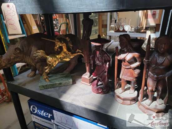 Rhinoceros, Unicorn And Other Statues