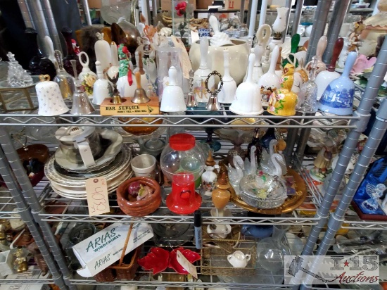 Windchime, Mugs, Gum Ball Machine, Plates, Bells, And More