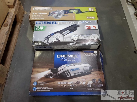 Dremel Ultra-Saw, Dremel 4300, And Rockwell Saw