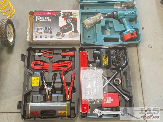 Cordless Drill & Flashlight Kit, Makita Drill And Auto Emergency Set