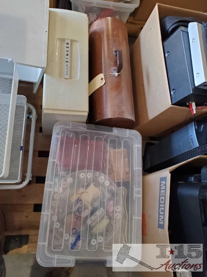 2 Singer Sewing Machines, Thread, And More