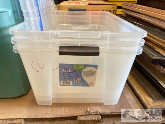 8 Totes And 6 Small Storage Boxes