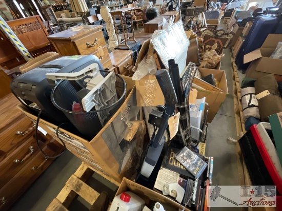 Carpet Shampooer, Kitchen Cart, DVDs, Shredder and Computer Software