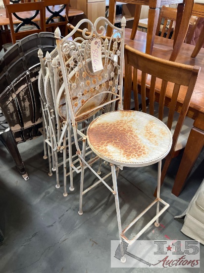 4 Metal Barstools
