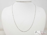 18k White Gold Petite Box Chain 1g