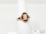 18k Gold Cameo Carved Ring 3g