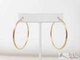 18k Gold Hoop Earrings 2.8g