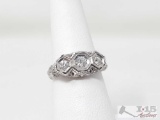 14k White Gold Diamond Ring 2.8g