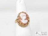 14k Gold Cameo Ring 4.1g