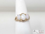 10k Gold Opal Trilogy Fashion Ring 2.3g