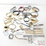 Assortmemt Of Wrist Watches, Watch Faces, Watch Bands Watch Ring And Key Rings