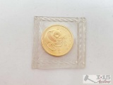Chinese 1984 Gold Panda Coin 1.9g