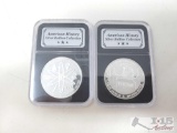 2 American History Silver Bullion Collection 2 Troy OZ