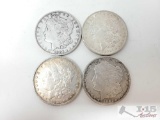 4 1883-1921 Morgan Silver Dollars