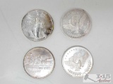 Fine Silver Coins .999 Includes American Eagle, Silver Eagle, Highland Train