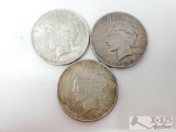 3 1922-1935 Silver Peace Dollars