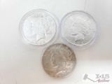 3 1922 Silver Peace Dollars