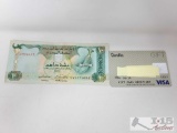 United Arab Emirates 10 Dirhams And $144.83 Visa Gift Card