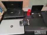 2 Laptops, 2 Portable DVD Players, ams 1 LG Blu Ray DVD Player