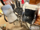 Office Chair, Wheel Chair And Jumbo Rolling Laundry Cart