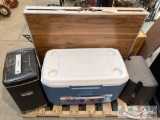 Coleman Cooler, Portable Foldable Table, Portable Foot Stool, Shredder And More!