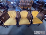 3 Yellow Accent Chairs