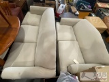 2 Creme Colored Sofas