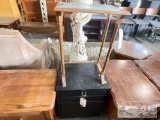 Wooden/Glass Side Table And Storage Cabinet