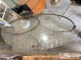 Oval Glass Top Coffee Table