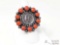 Crazy Best Navajo Coral Coin Sterling Silver Native American Ring