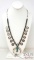 Navajo Mercury Dime Squash Necklace .925 Silver Sand Cast Native -88.5g