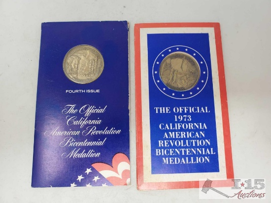 One Forth Issue The Official California American Revolution Bicentennial Medallion And One The