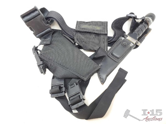 Assault Systems Holster Belt with 6" Life Knife