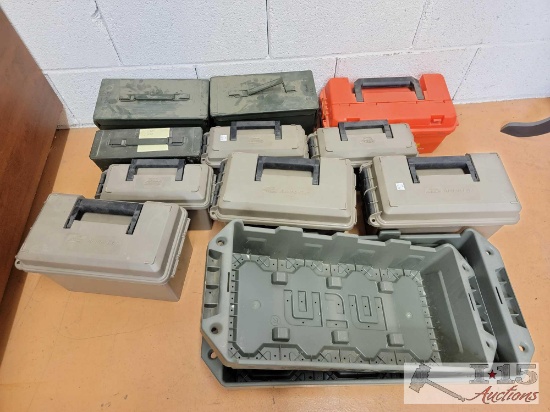 (10) Ammo Cases and (2) Ammo Crates