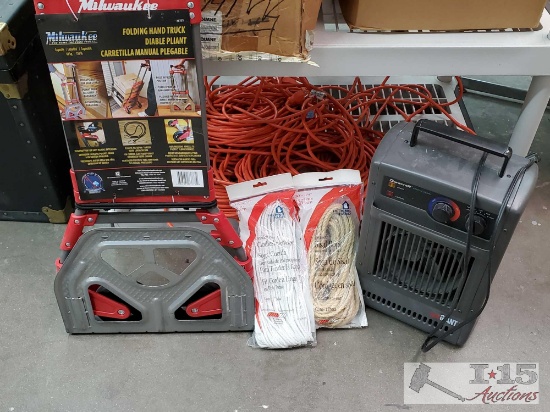 Heater/ Cooler, Power Cord, Rope, Folding Hand Truck