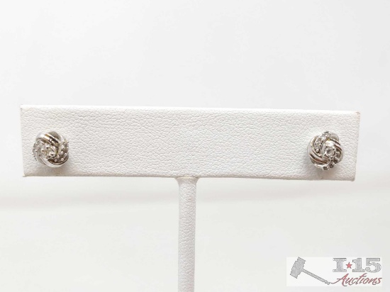 14k Diamond Earrings, 1.2g